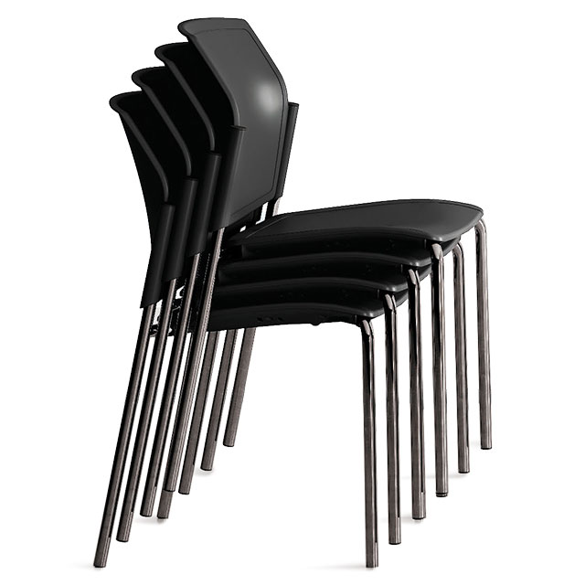 Офисные стулья без подлокотников F03 на 4-х хромированных ножках
