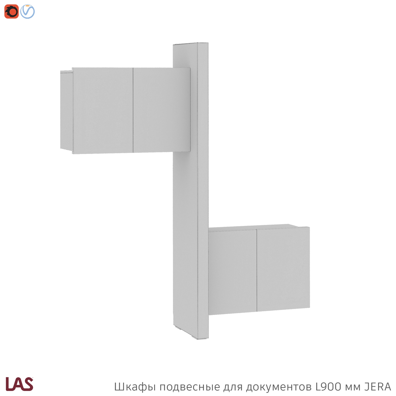 Превью G 3D-модели подвесного шкафа LAS Jera 159980