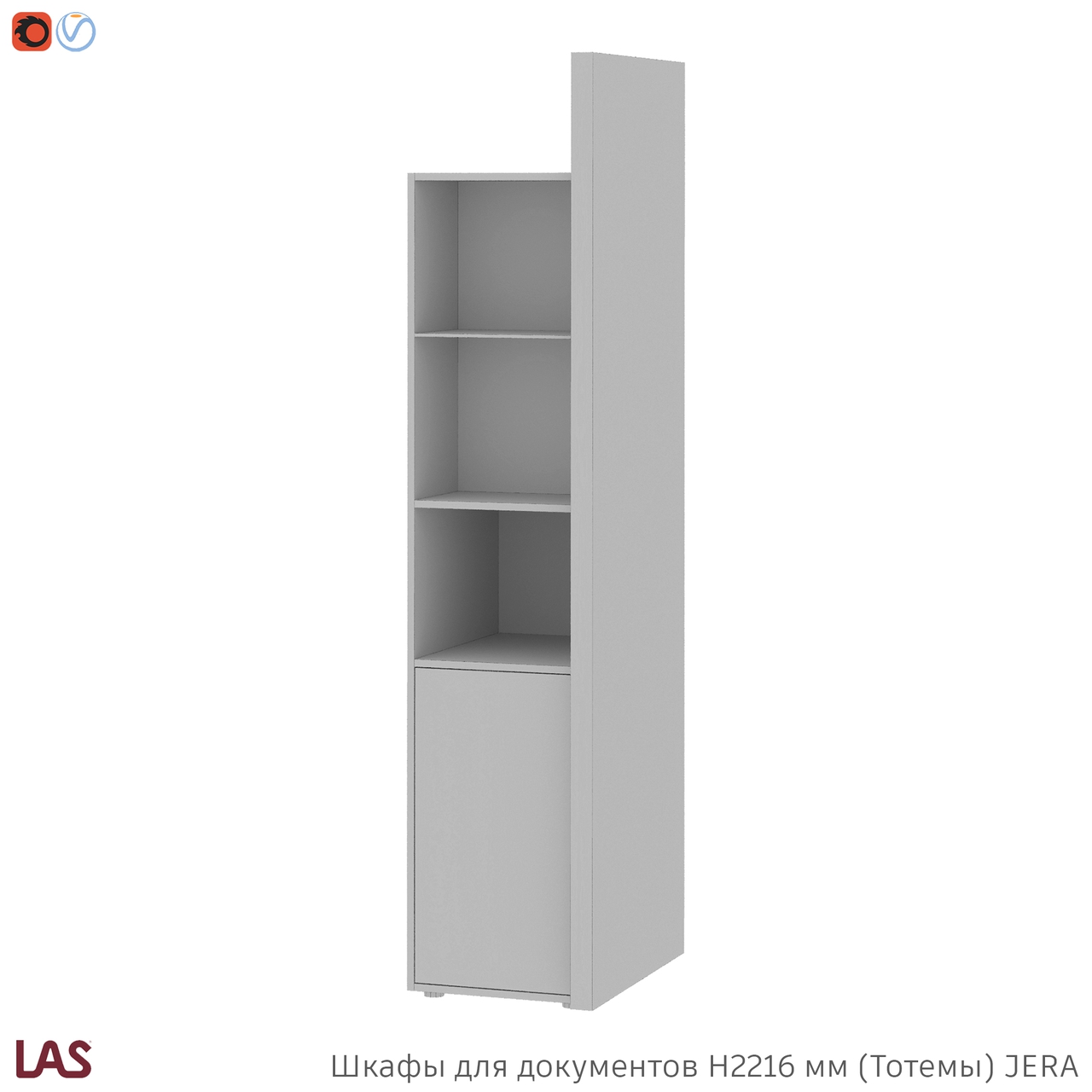 Превью G 3D-модели тотемных шкафов для кабинета LAS Jera 159965