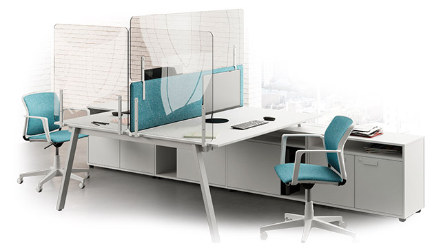 Защитные экраны и панели для офисных столов Oyo