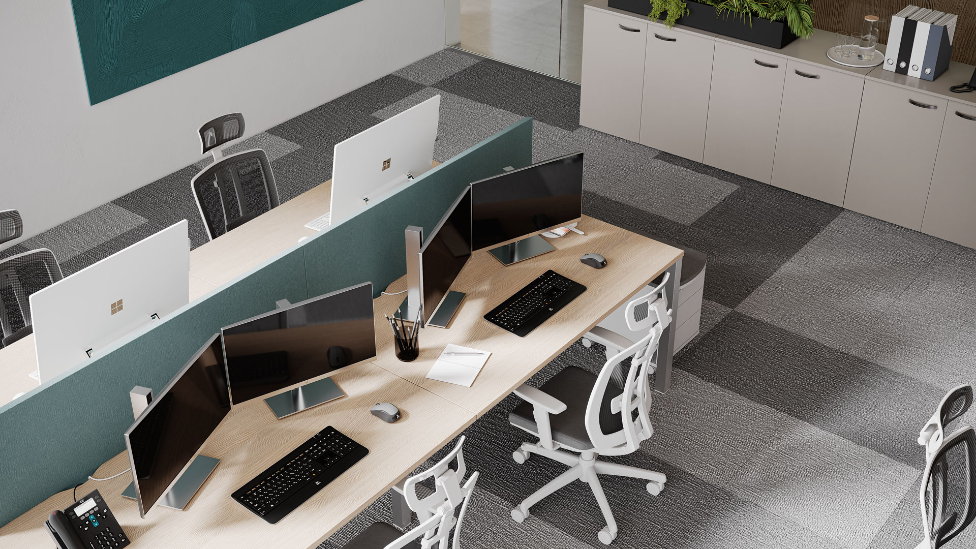 Многоместные офисные столы по индивидуальному заказу