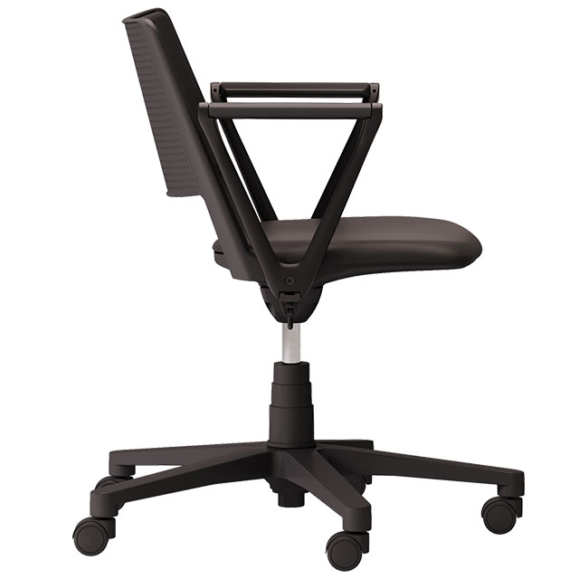 Офисный стул крутящийся со спинкой на колесах F01