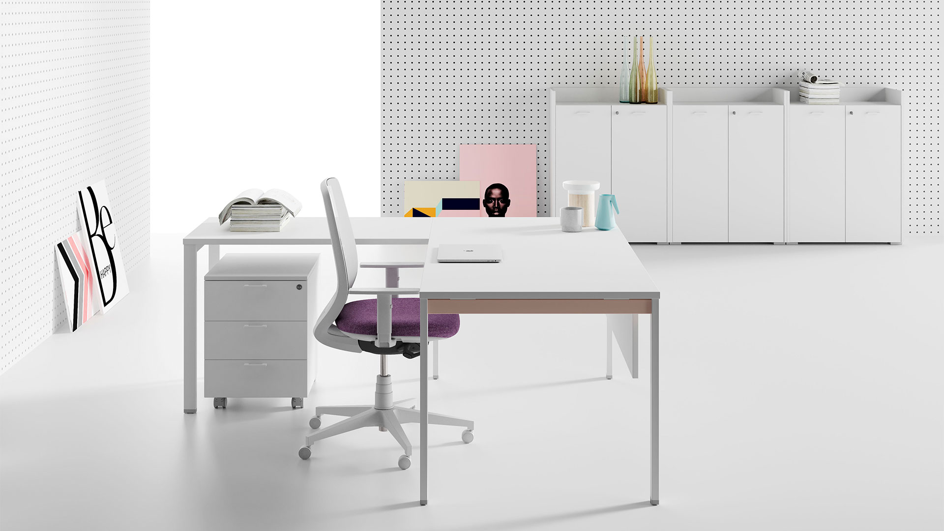 Комбинируемый приставной столешницей стол — универсальный вариант для организации рабочего места сотрудника и руководителя